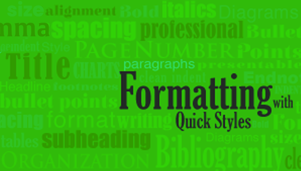 formatting with quick styles part 1