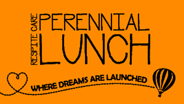 Orange background perennial lunch Logo